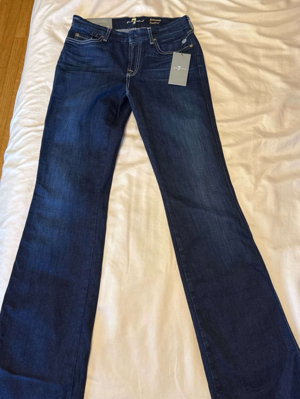 7 For All Mankind Dark Blue Bootcut Jeans